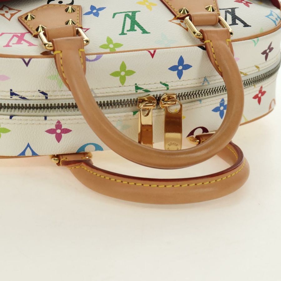 【日本直送】路易威登 Monogram Multicolor Trouville 手提包 白色 M92663 正品 BA13774V-6