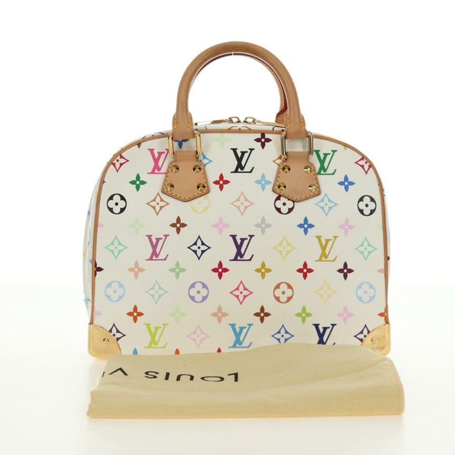 【日本直送】路易威登 Monogram Multicolor Trouville 手提包 白色 M92663 正品 BA13774V-11