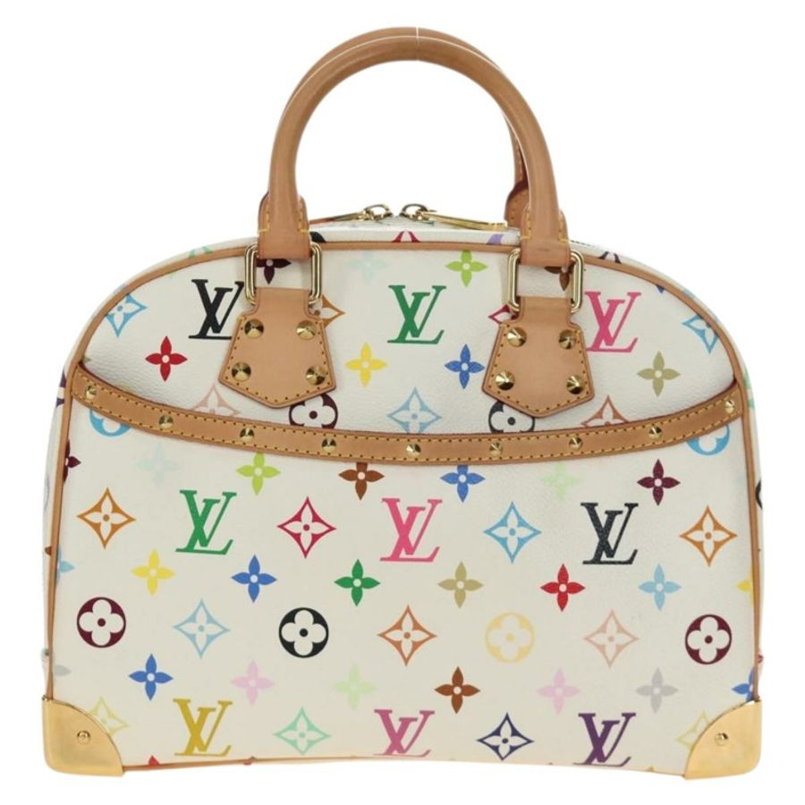 【日本直送】路易威登 Monogram Multicolor Trouville 手提包 白色 M92663 正品 BA13774V-12