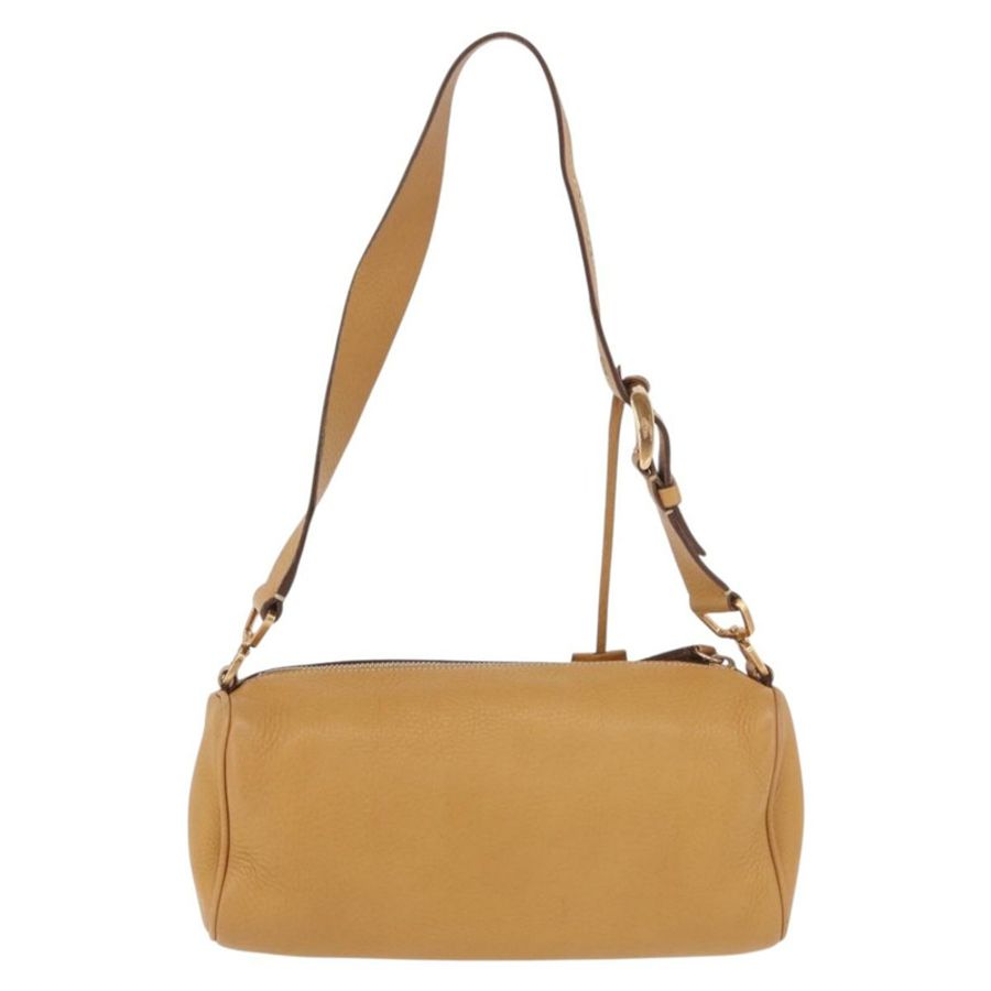 【日本直送】PRADA 鏈條單肩包 皮革 米色 金色 正品 gh2210A-1