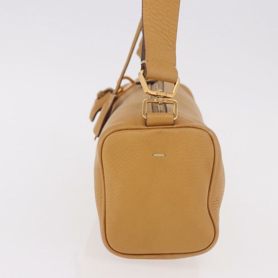 【日本直送】PRADA 鏈條單肩包 皮革 米色 金色 正品 gh2210A-2