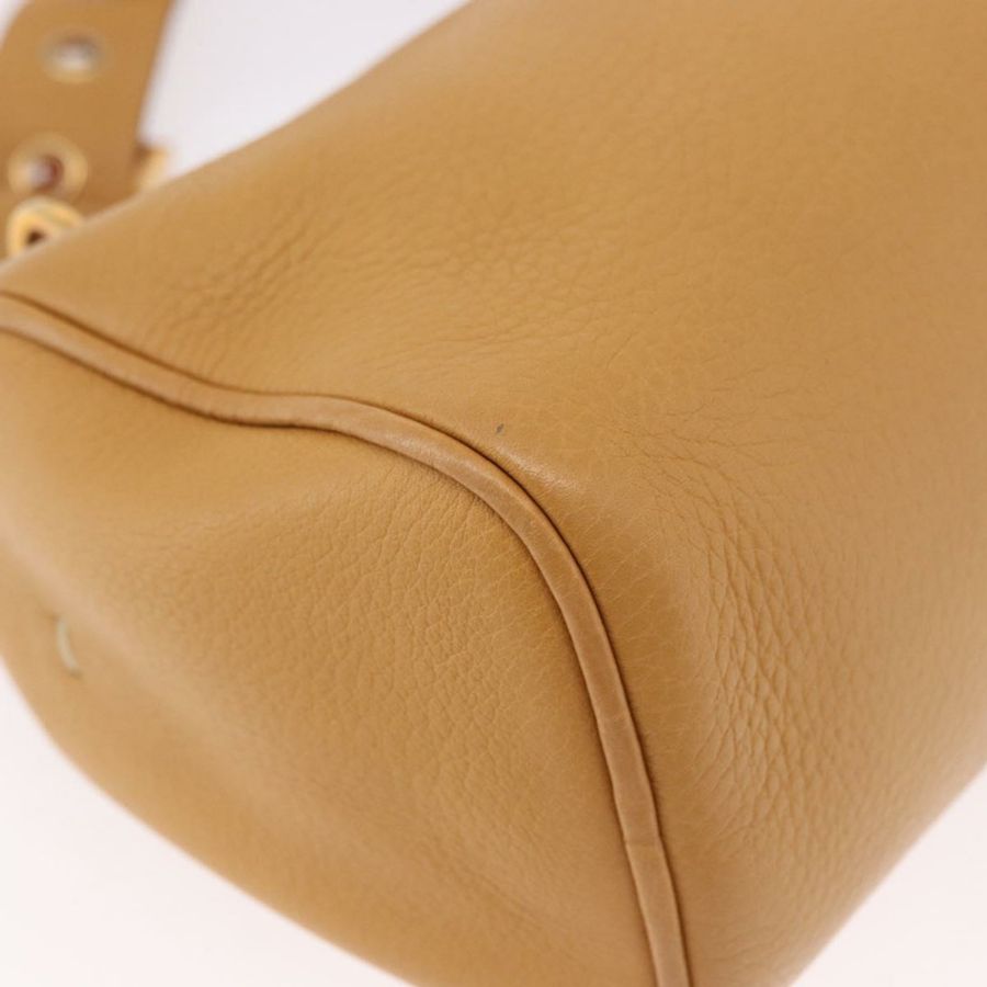 【日本直送】PRADA 鏈條單肩包 皮革 米色 金色 正品 gh2210A-7