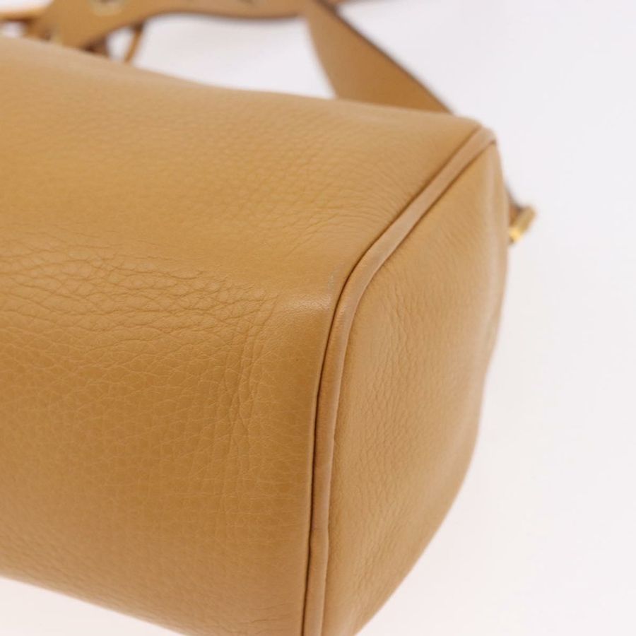 【日本直送】PRADA 鏈條單肩包 皮革 米色 金色 正品 gh2210A-14