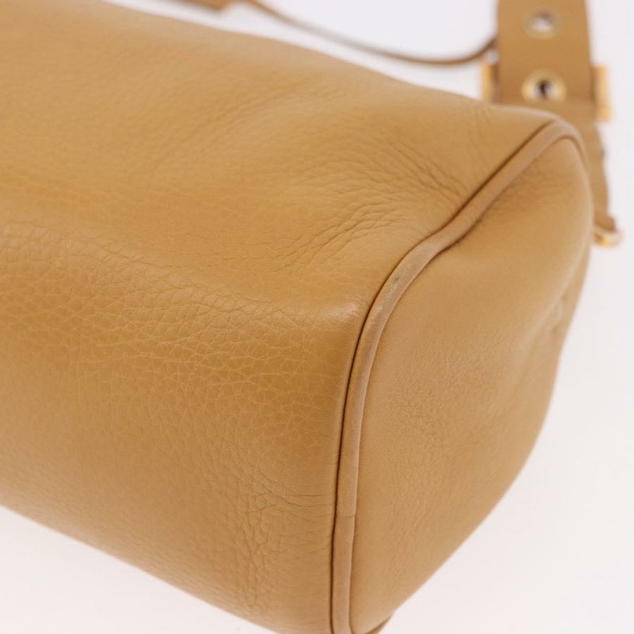 【日本直送】PRADA 鏈條單肩包 皮革 米色 金色 正品 gh2210A-16
