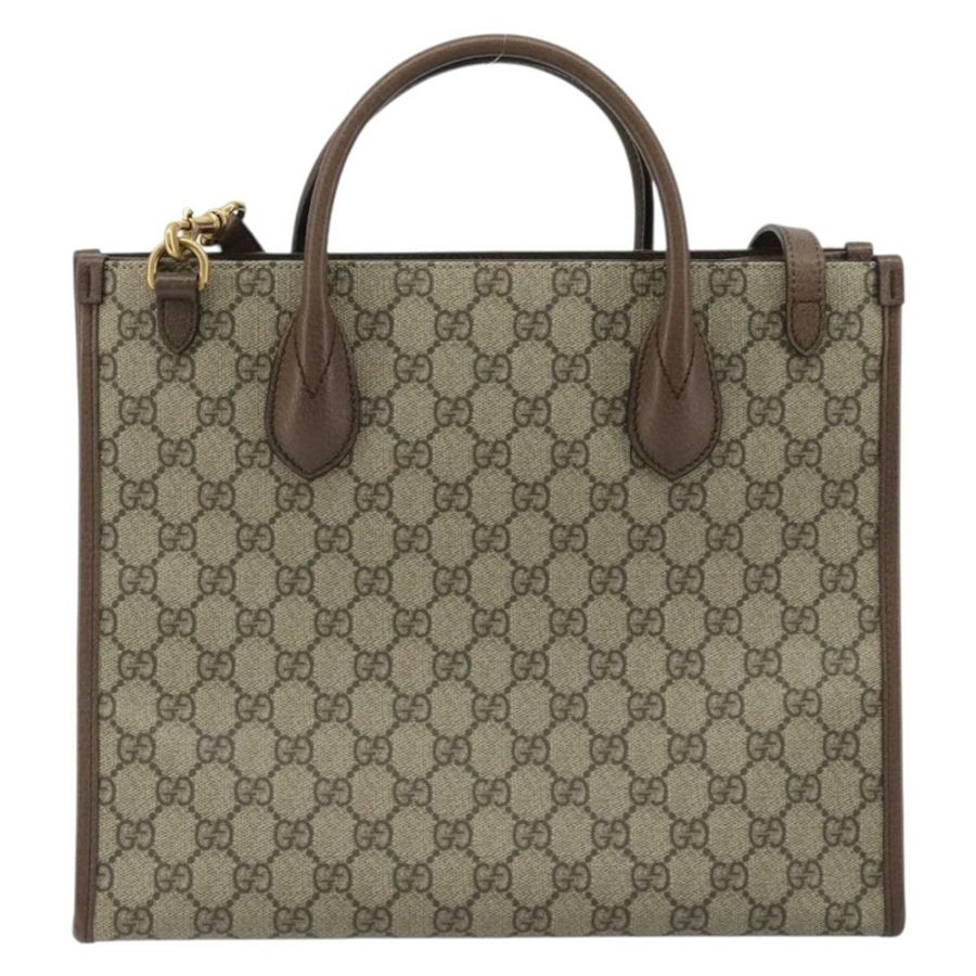 【日本直送】GUCCI GG Supreme 唐老鴨手提包 PVC 兩用 米色 金色 648134 正品 ep15088M-1