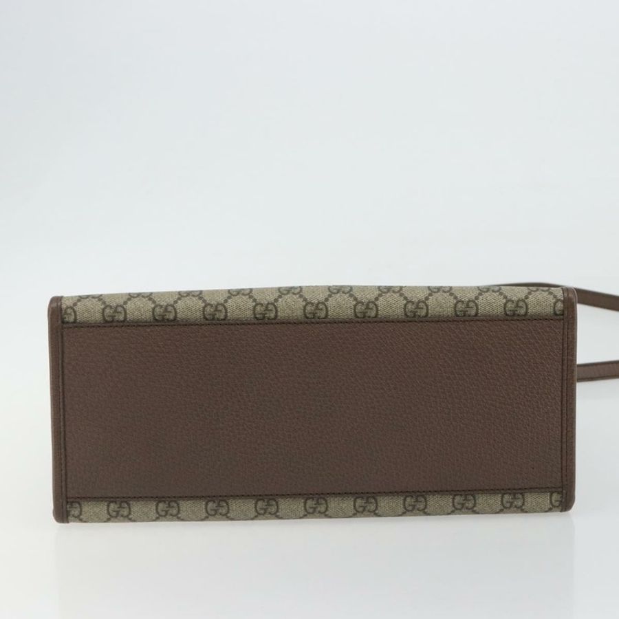 【日本直送】GUCCI GG Supreme 唐老鴨手提包 PVC 兩用 米色 金色 648134 正品 ep15088M-4