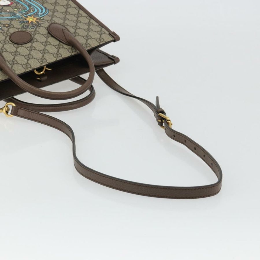 【日本直送】GUCCI GG Supreme 唐老鴨手提包 PVC 兩用 米色 金色 648134 正品 ep15088M-8