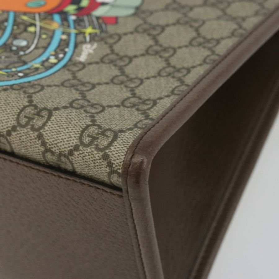 【日本直送】GUCCI GG Supreme 唐老鴨手提包 PVC 兩用 米色 金色 648134 正品 ep15088M-9