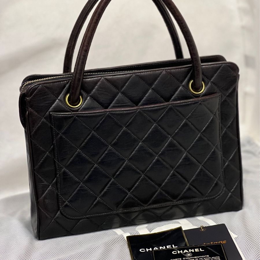 Chanel香奈兒中古包公文包托特包4開有卡-0