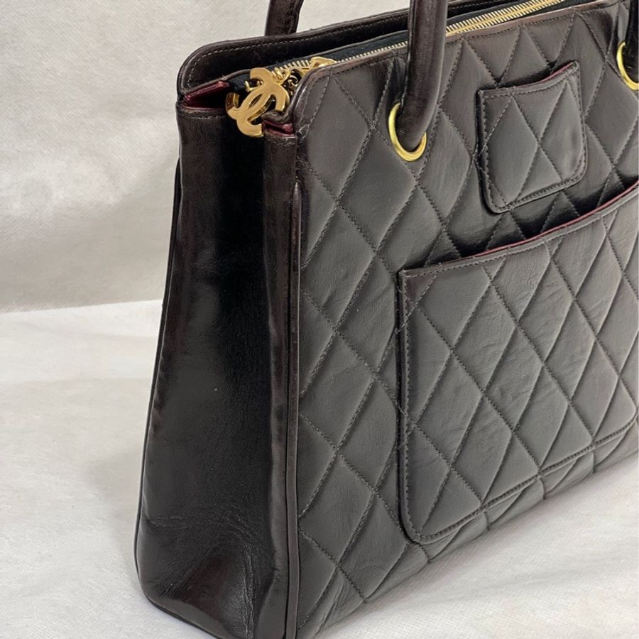 Chanel香奈兒中古包公文包托特包4開有卡-4