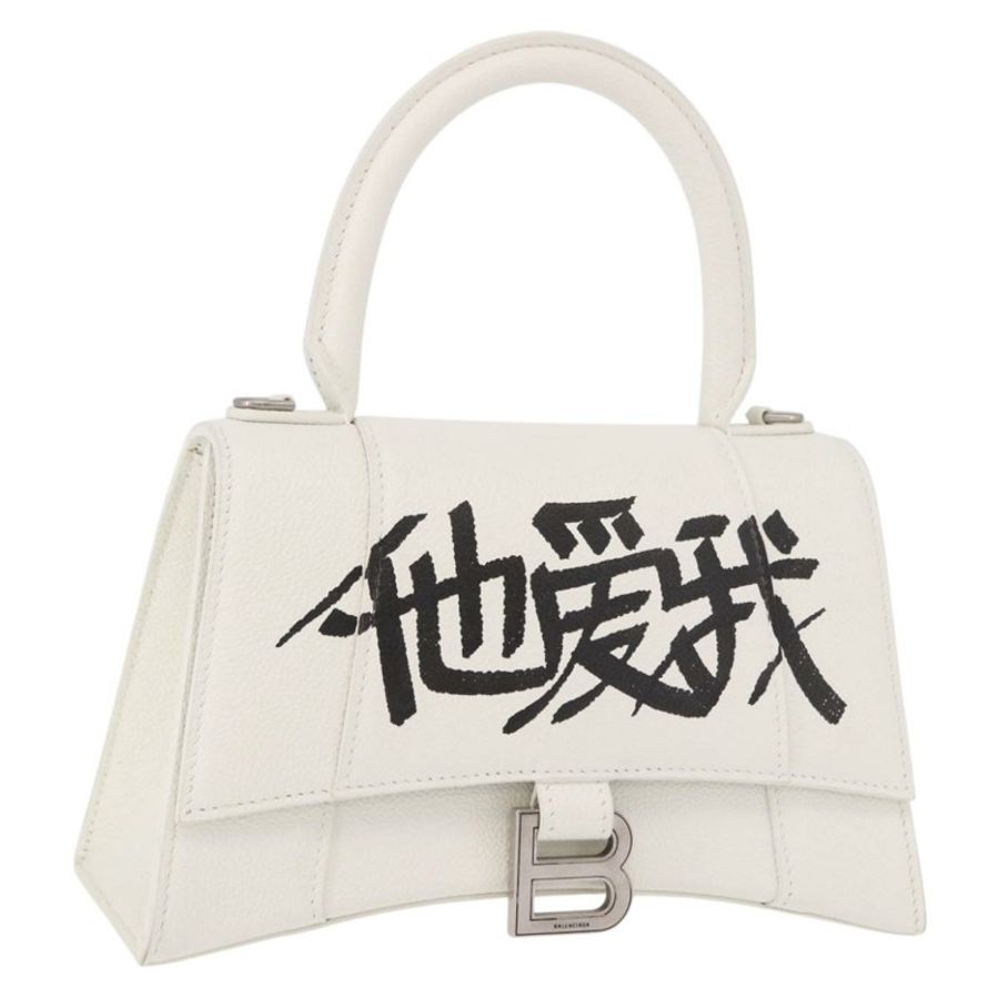 【日本直送】BALENCIAGA 手提包 皮革 白色 銀色 593546 正品 gh2160A-0