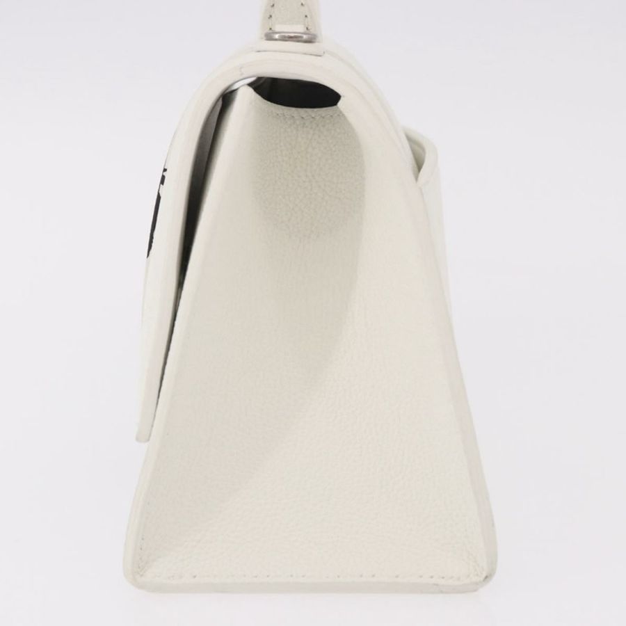 【日本直送】BALENCIAGA 手提包 皮革 白色 銀色 593546 正品 gh2160A-2
