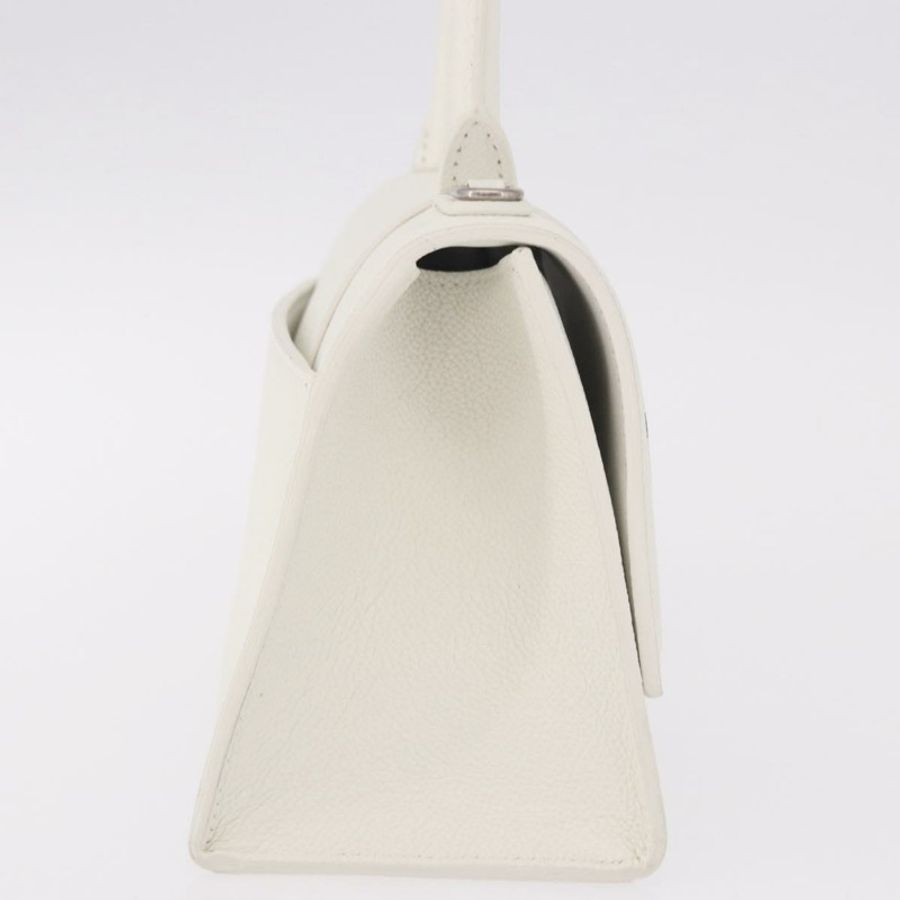 【日本直送】BALENCIAGA 手提包 皮革 白色 銀色 593546 正品 gh2160A-3