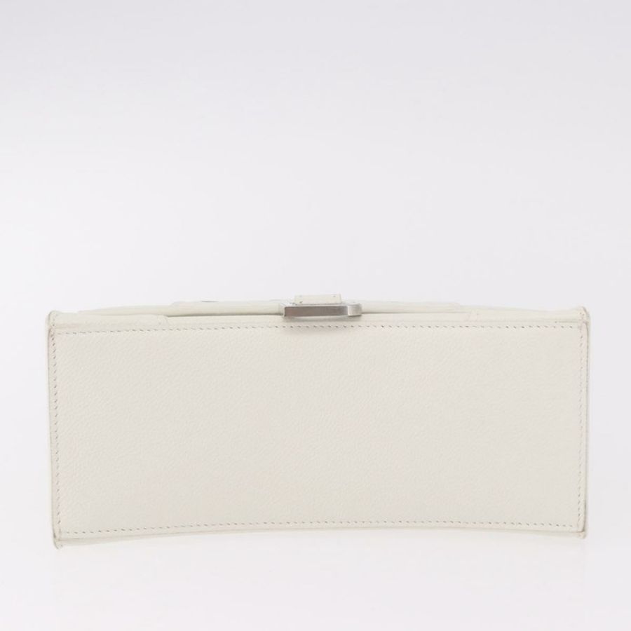 【日本直送】BALENCIAGA 手提包 皮革 白色 銀色 593546 正品 gh2160A-4