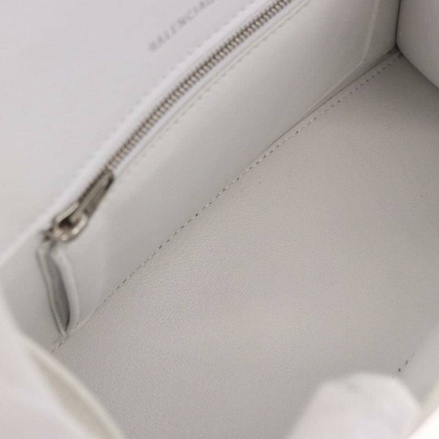 【日本直送】BALENCIAGA 手提包 皮革 白色 銀色 593546 正品 gh2160A-10
