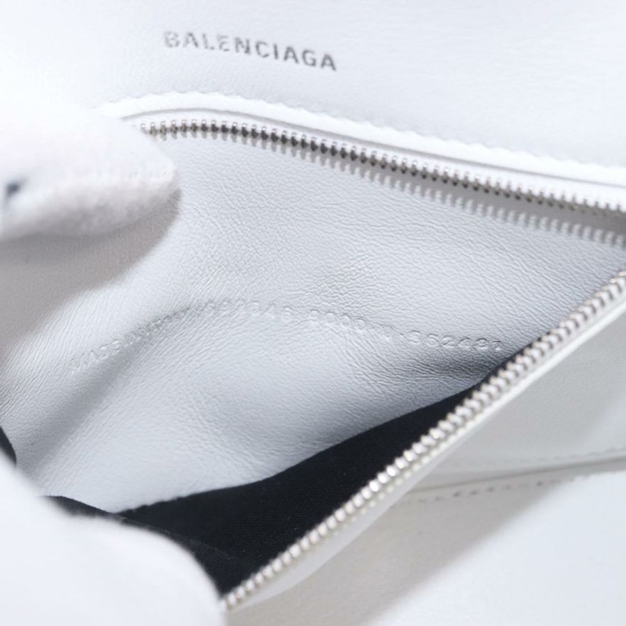 【日本直送】BALENCIAGA 手提包 皮革 白色 銀色 593546 正品 gh2160A-11