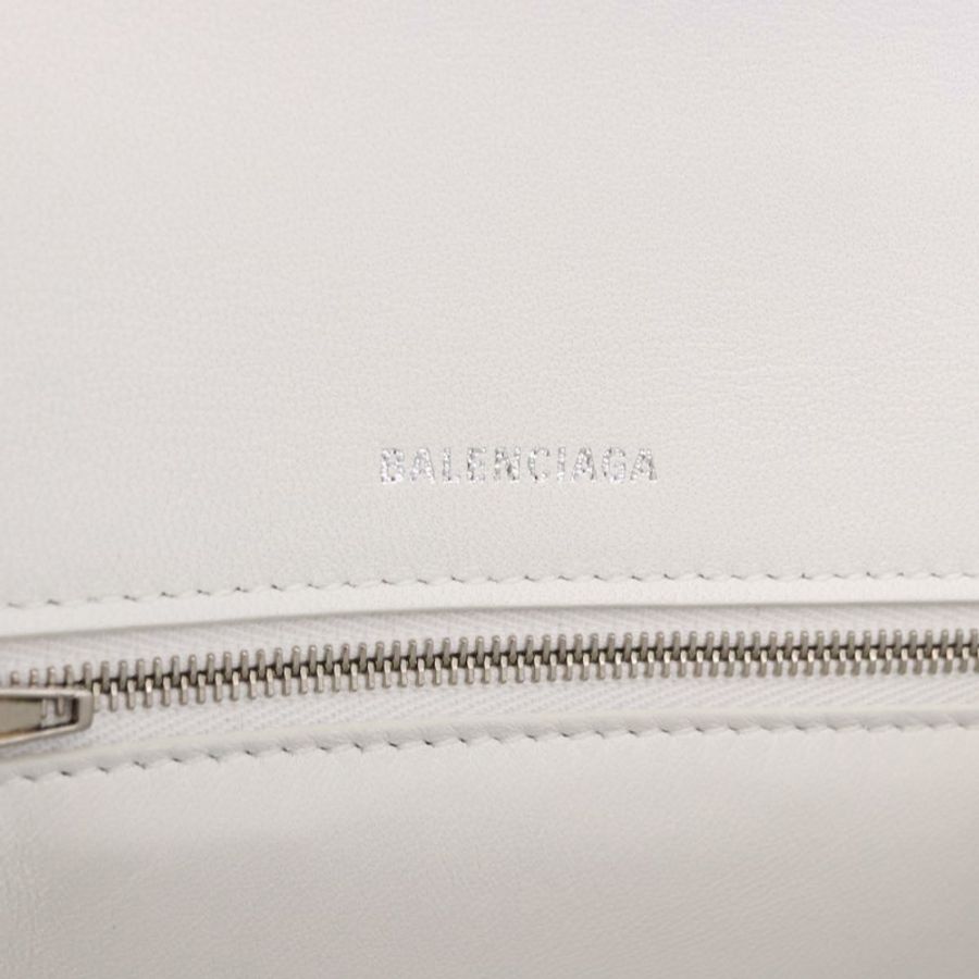 【日本直送】BALENCIAGA 手提包 皮革 白色 銀色 593546 正品 gh2160A-19