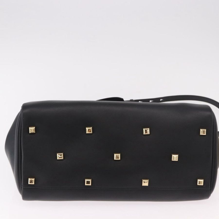 【日本直送】Salvatore Ferragamo Gancini Studio 皮革雙肩包 黑色 金色 正品 gh2193V-4