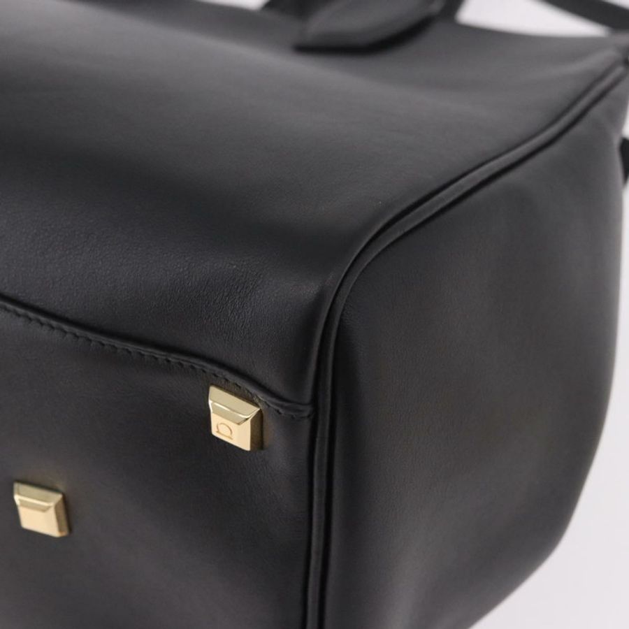 【日本直送】Salvatore Ferragamo Gancini Studio 皮革雙肩包 黑色 金色 正品 gh2193V-17