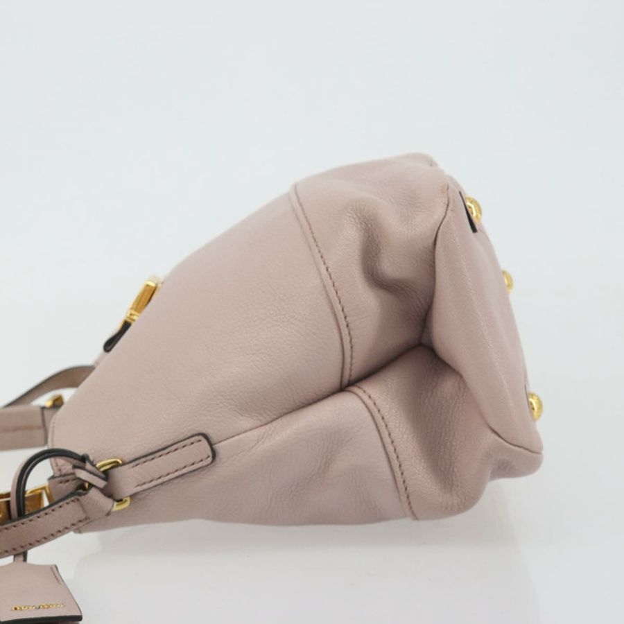 【日本直送】Miu Miu 皮革肩背包 2way 粉金配色 正品 BA13905A-3