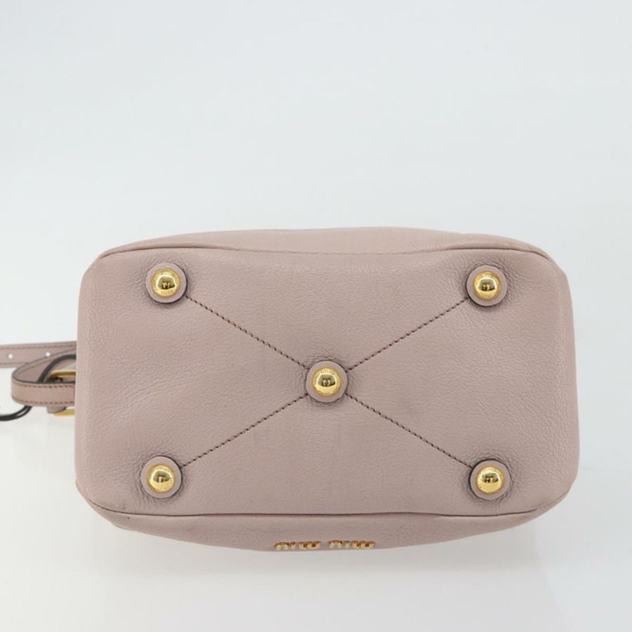 【日本直送】Miu Miu 皮革肩背包 2way 粉金配色 正品 BA13905A-4