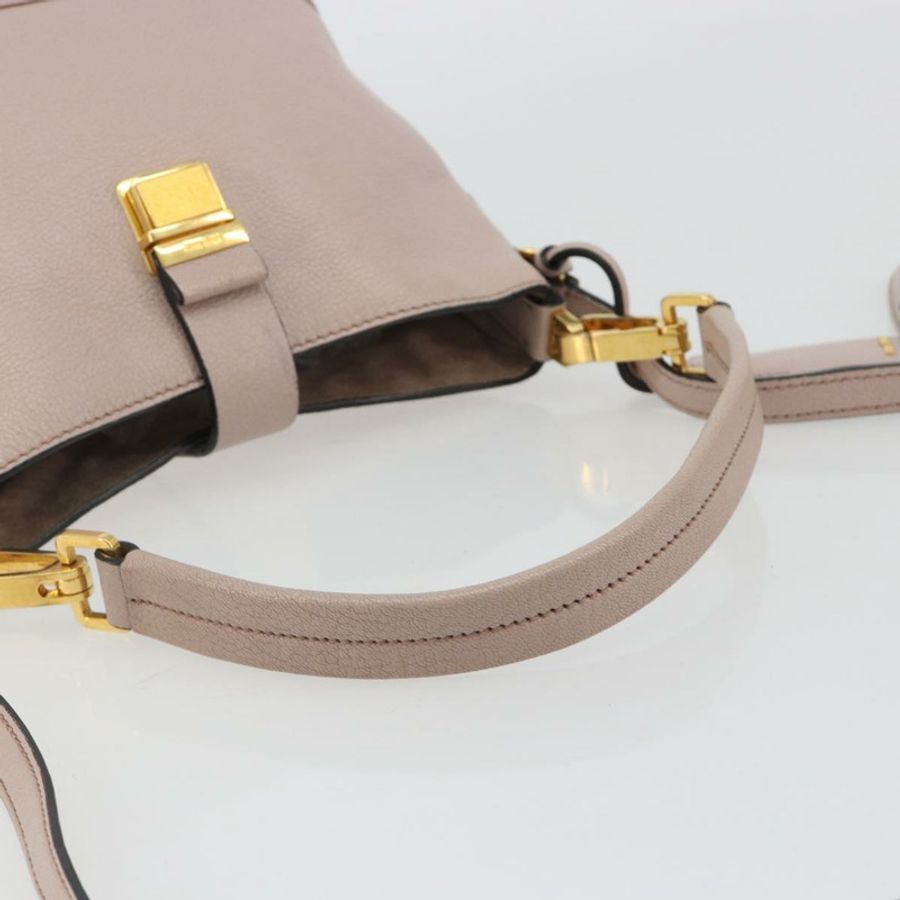 【日本直送】Miu Miu 皮革肩背包 2way 粉金配色 正品 BA13905A-6