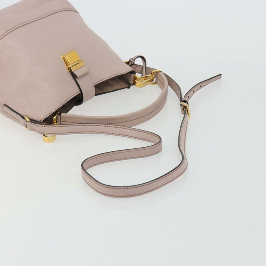 【日本直送】Miu Miu 皮革肩背包 2way 粉金配色 正品 BA13905A-7