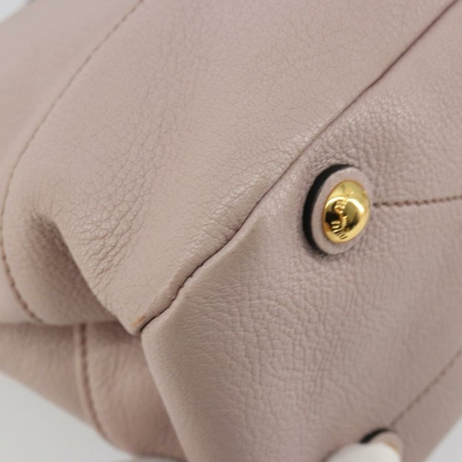 【日本直送】Miu Miu 皮革肩背包 2way 粉金配色 正品 BA13905A-8