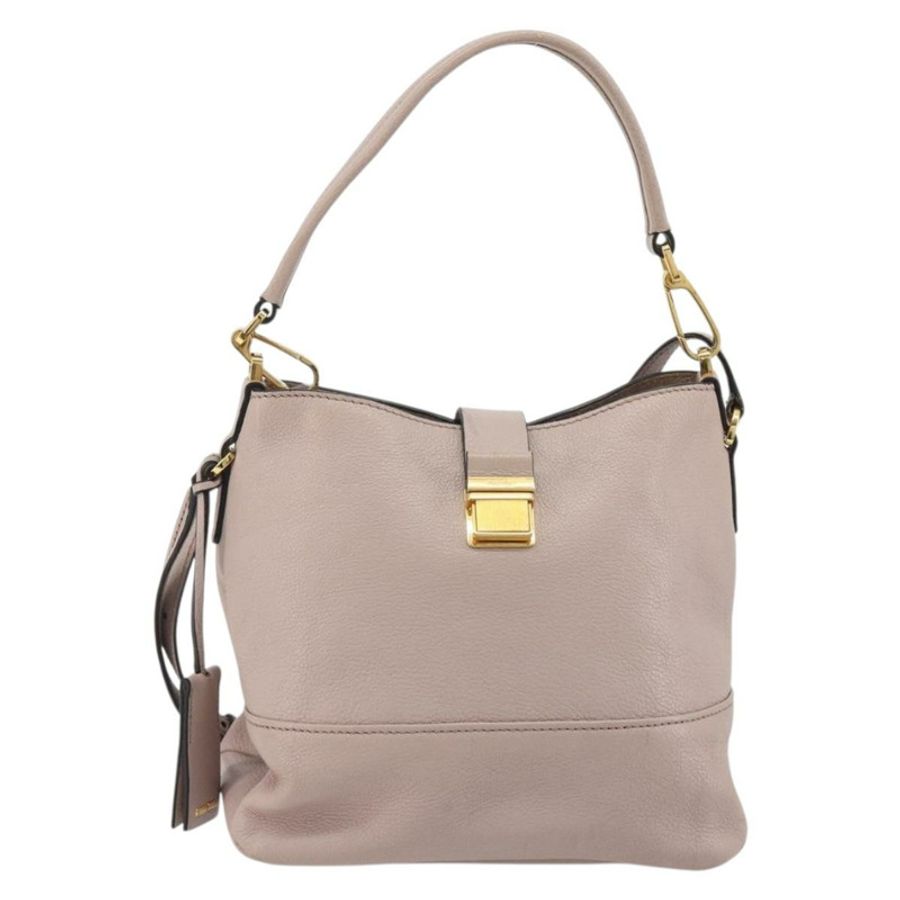 【日本直送】Miu Miu 皮革肩背包 2way 粉金配色 正品 BA13905A-12