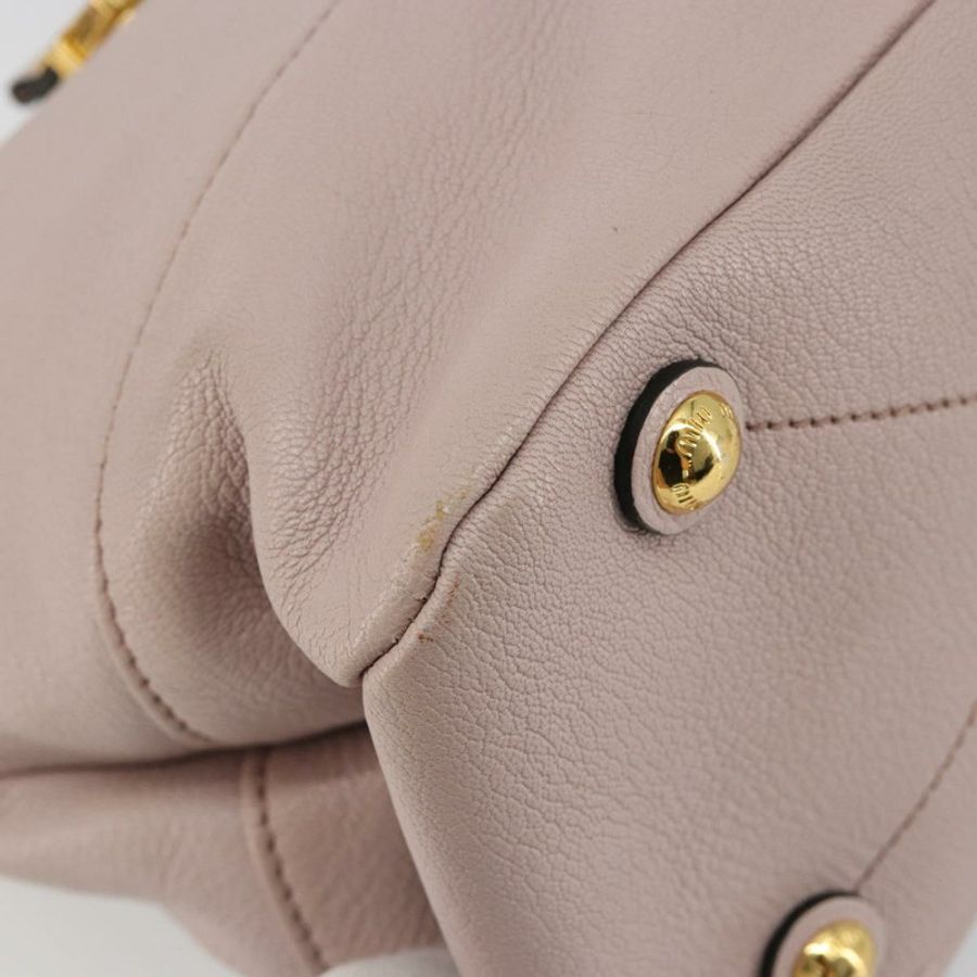 【日本直送】Miu Miu 皮革肩背包 2way 粉金配色 正品 BA13905A-16