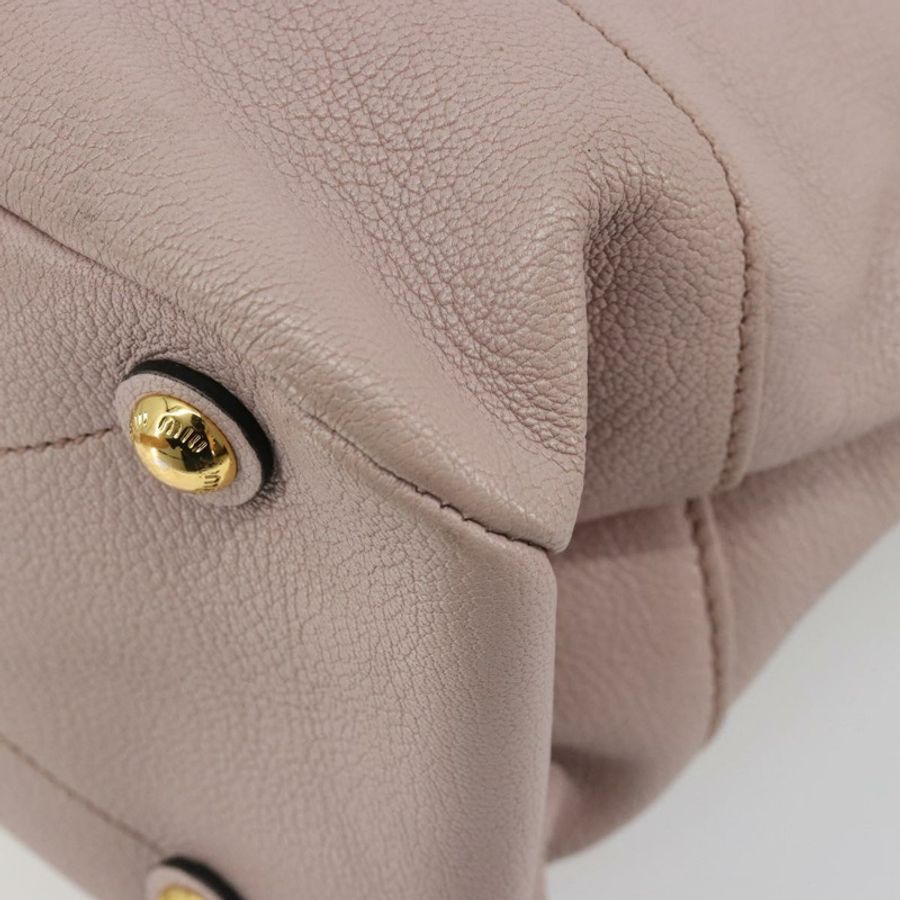 【日本直送】Miu Miu 皮革肩背包 2way 粉金配色 正品 BA13905A-17