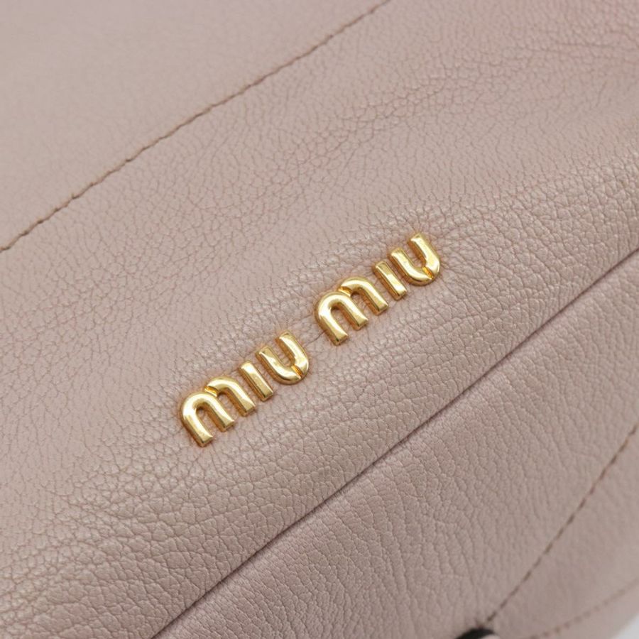 【日本直送】Miu Miu 皮革肩背包 2way 粉金配色 正品 BA13905A-18
