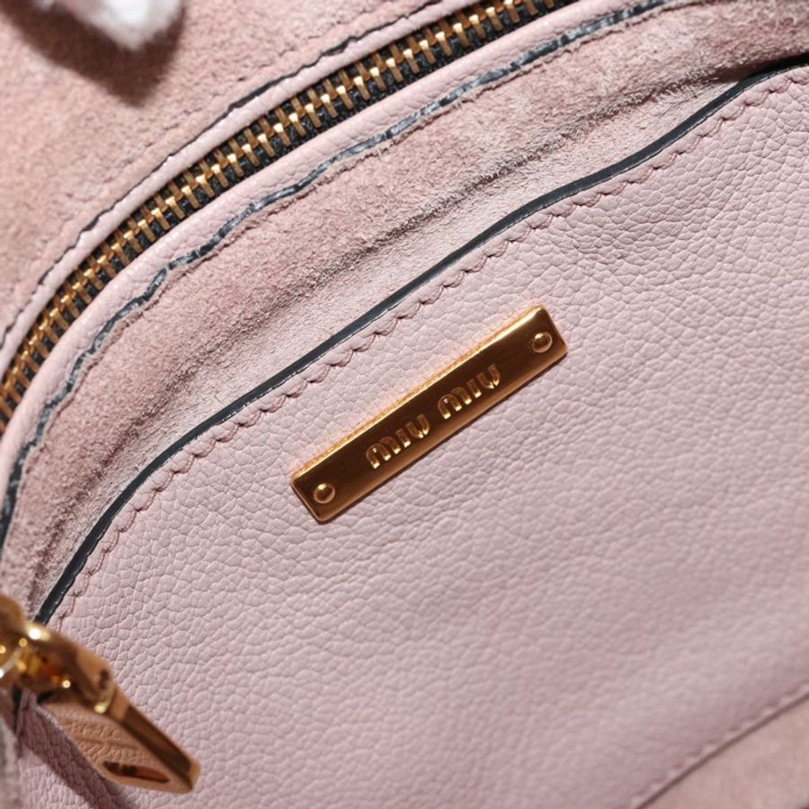 【日本直送】Miu Miu 皮革肩背包 2way 粉金配色 正品 BA13905A-21