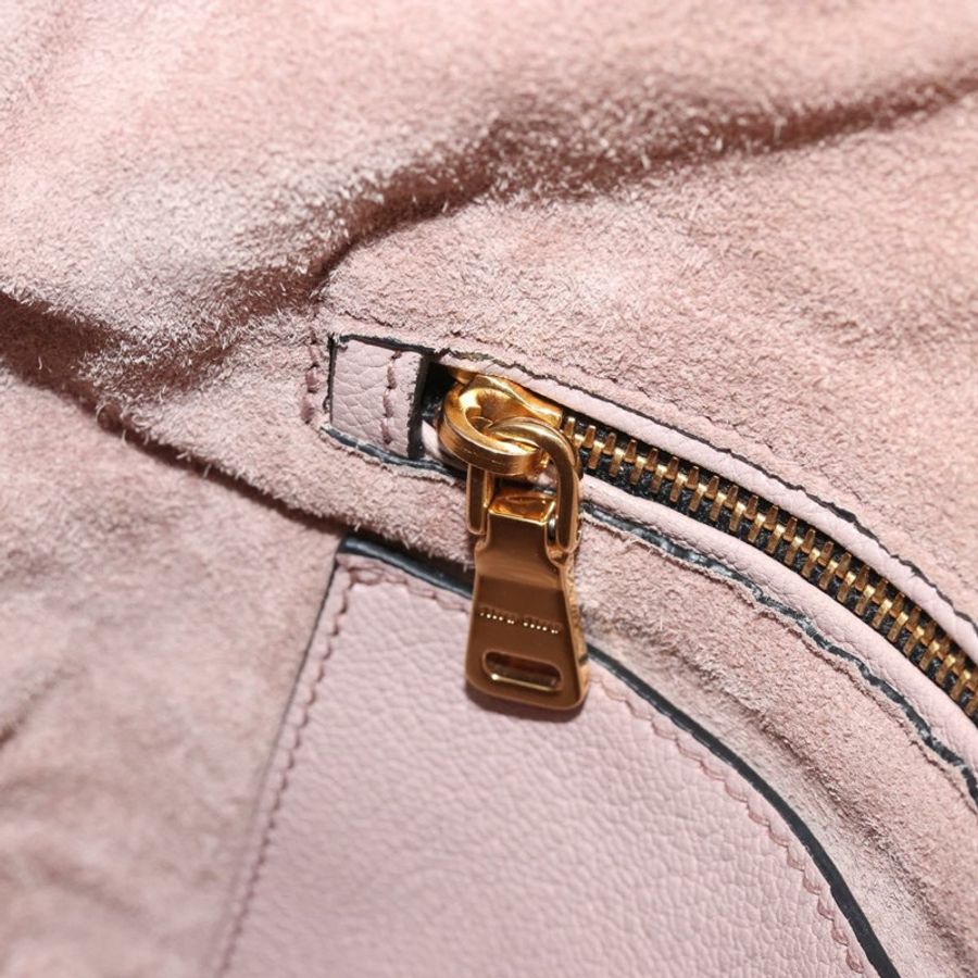 【日本直送】Miu Miu 皮革肩背包 2way 粉金配色 正品 BA13905A-24