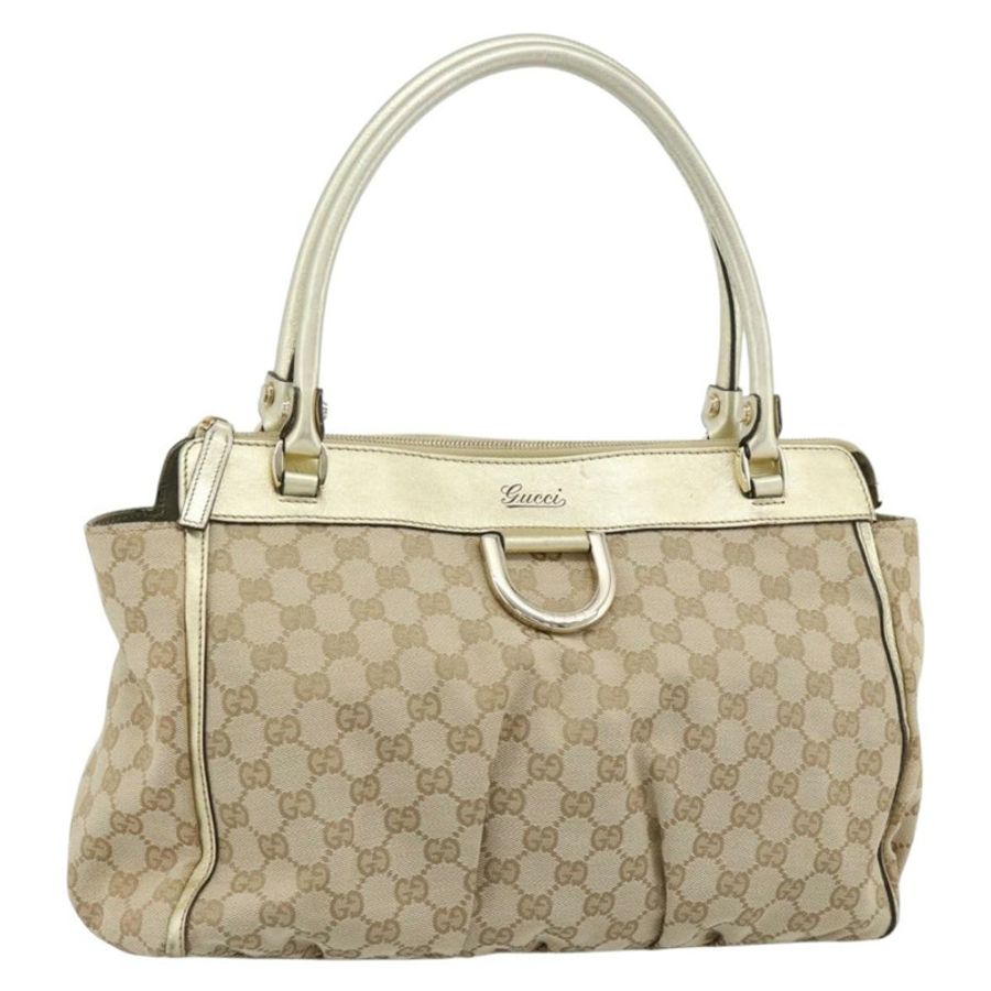 【日本直送】GUCCI GG帆布Abbey托特包 米色 金色 189831 正品 BA13928A-0