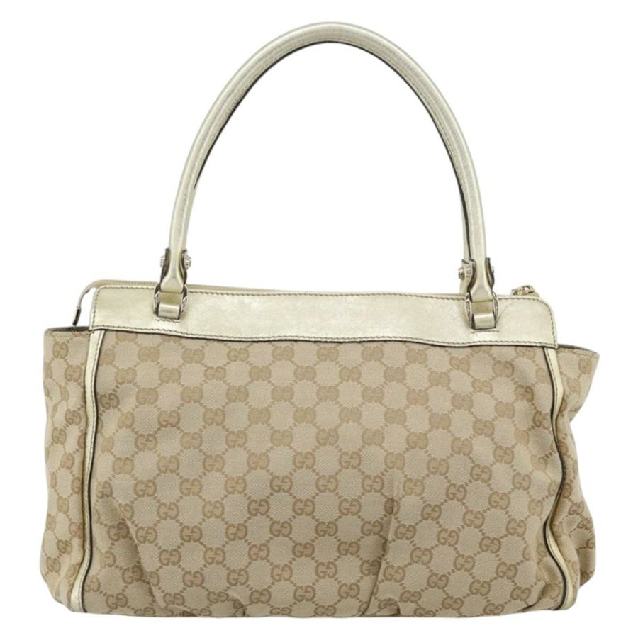 【日本直送】GUCCI GG帆布Abbey托特包 米色 金色 189831 正品 BA13928A-1
