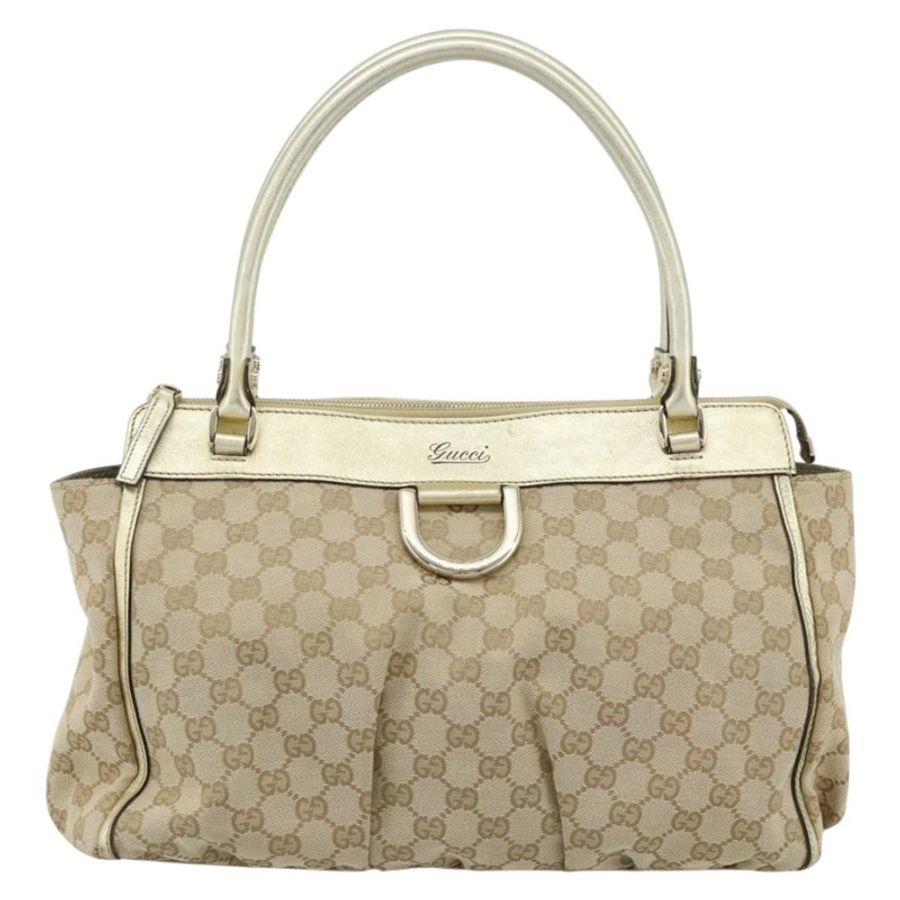 【日本直送】GUCCI GG帆布Abbey托特包 米色 金色 189831 正品 BA13928A-12