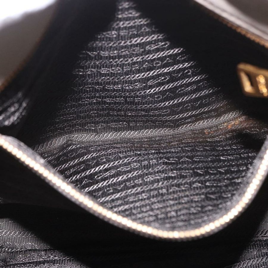 【日本直送】PRADA Vitterodino 手提包 皮革 兩用 灰色 金色 正品 BA13937V-26