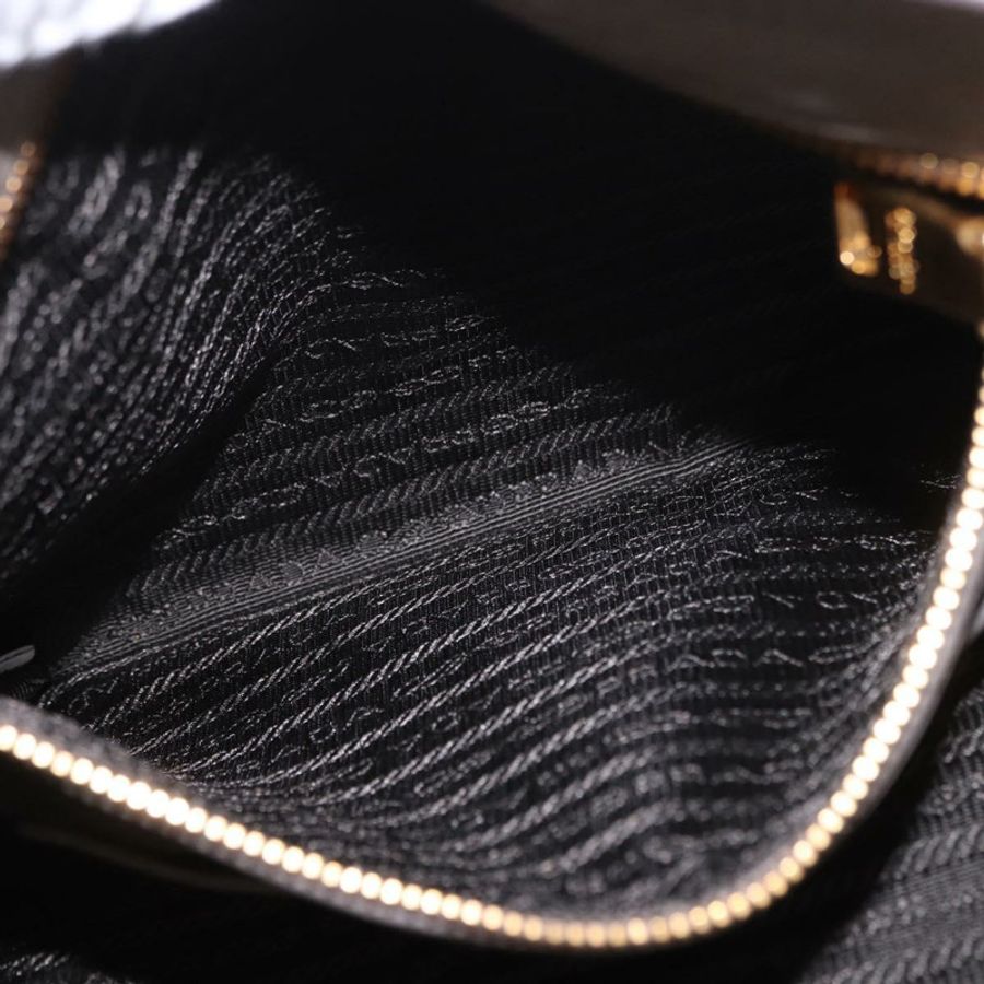 【日本直送】PRADA Vitterodino 手提包 皮革 兩用 灰色 金色 正品 BA13937V-30