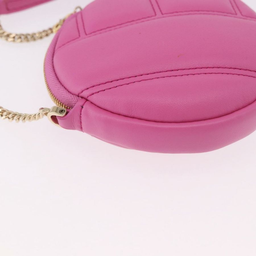 【日本直送】寶格麗 (BVLGARI) 粉紅色金色皮革肩背包,正品編號 ka5109M-8