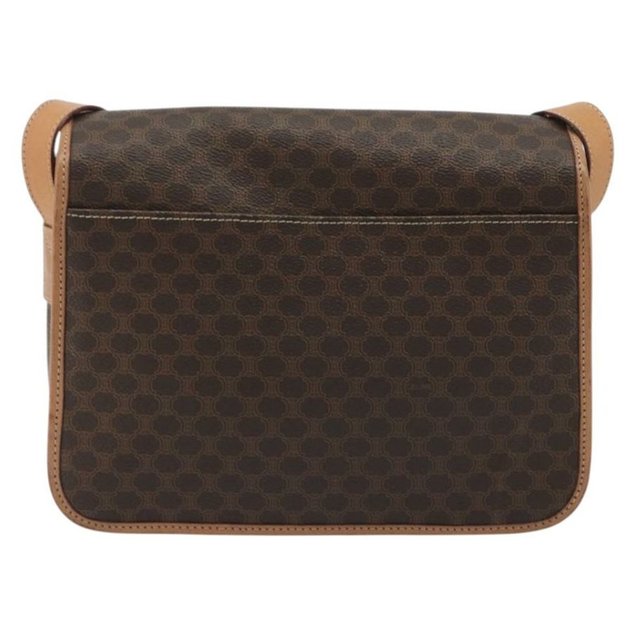 【日本直送】CELINE Macadam 肩背包 PVC 皮革 棕色 金色 正品 ka5180A-1