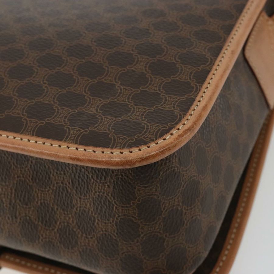 【日本直送】CELINE Macadam 肩背包 PVC 皮革 棕色 金色 正品 ka5180A-14