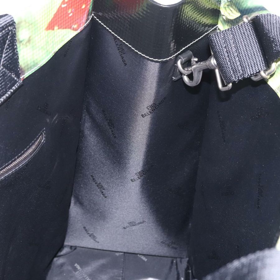 【日本直送】BALENCIAGA 安特衛普手提包 皮革 兩用 綠色 銀色 787982 Auth mr2691V-19