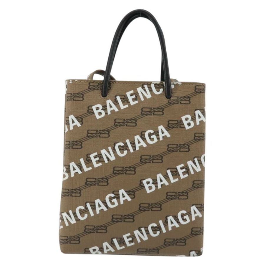【日本直送】BALENCIAGA 大號購物手提包 皮革 兩用 棕色/金色 693805 Auth mr2711A-1