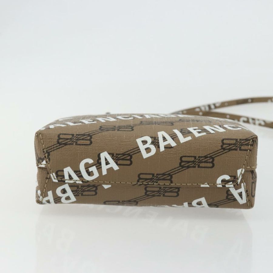 【日本直送】BALENCIAGA 大號購物手提包 皮革 兩用 棕色/金色 693805 Auth mr2711A-4