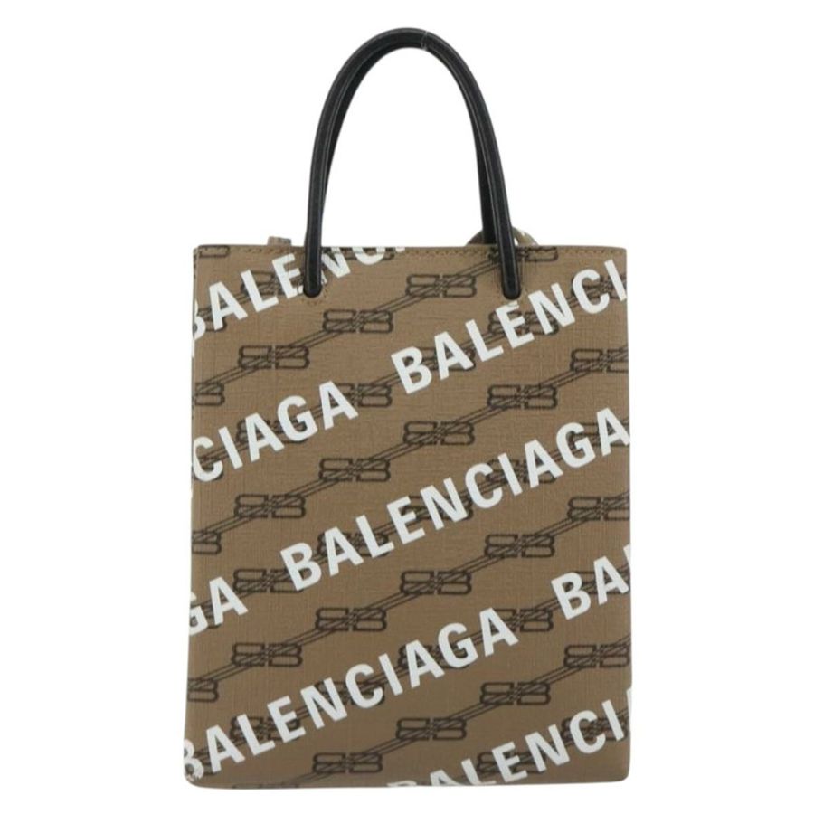 【日本直送】BALENCIAGA 大號購物手提包 皮革 兩用 棕色/金色 693805 Auth mr2711A-12