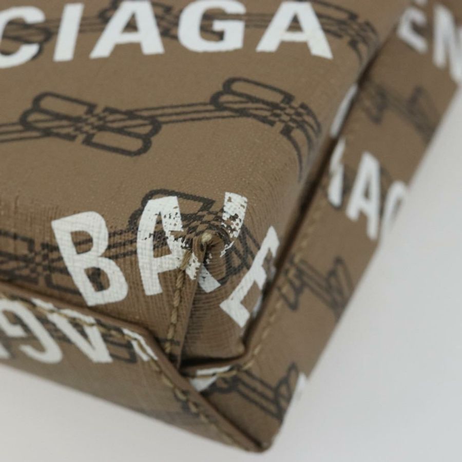 【日本直送】BALENCIAGA 大號購物手提包 皮革 兩用 棕色/金色 693805 Auth mr2711A-16