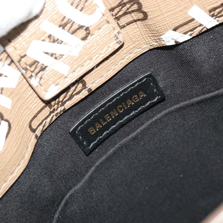 【日本直送】BALENCIAGA 大號購物手提包 皮革 兩用 棕色/金色 693805 Auth mr2711A-17