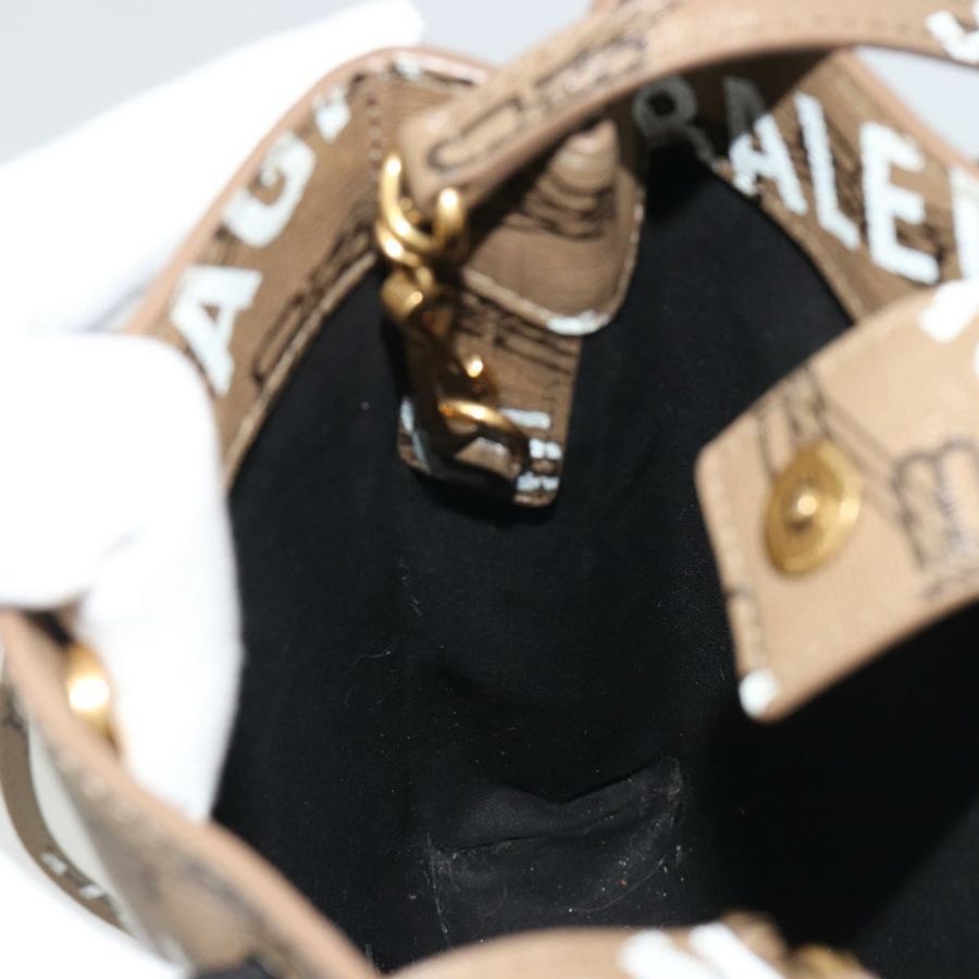 【日本直送】BALENCIAGA 大號購物手提包 皮革 兩用 棕色/金色 693805 Auth mr2711A-19