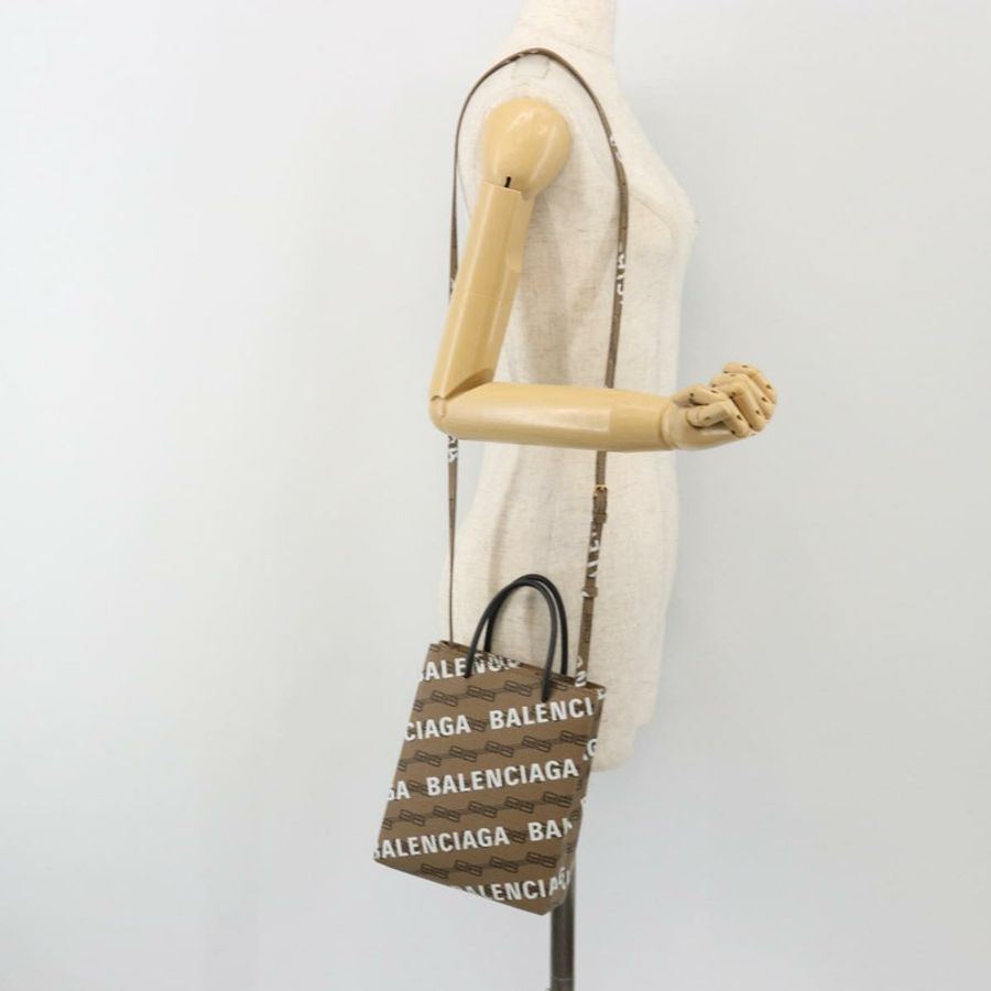 【日本直送】BALENCIAGA 大號購物手提包 皮革 兩用 棕色/金色 693805 Auth mr2711A-21
